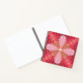 Fractale Roos - Vierkant Spiral Notebook Notitieboek (Binnen)