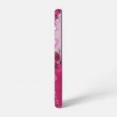 Fractale roze wervelingen monogram samsung galaxy hoesje (Linkerkant)