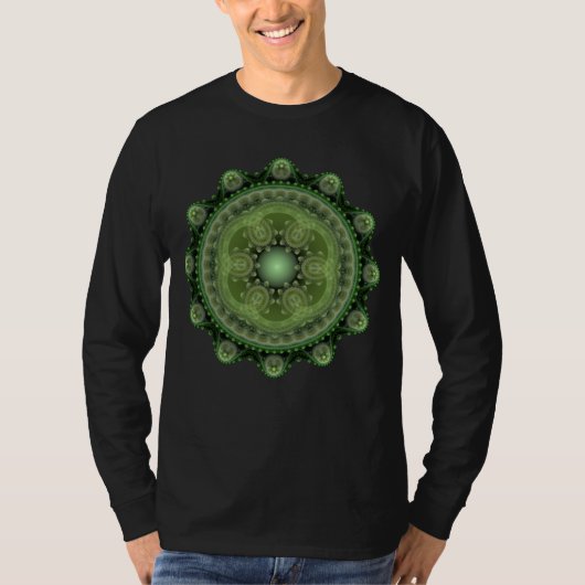 Fractale sierlijke ronde patroon t-shirt (Voorkant)