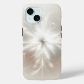 Fractale sneeuwvlok op beige Case-Mate iPhone case (Achterkant)