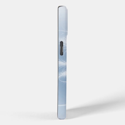 Fractale sneeuwvlok op pastelblauw Case-Mate iPhone case (Achterkant / Rechts)