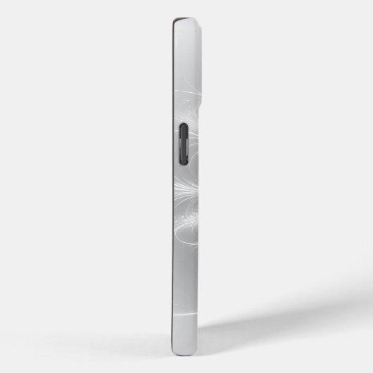 Fractale sneeuwvlok op zilvergrijs Case-Mate iPhone case (Achterkant / Rechts)