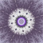 Fractale Sneeuwvlok Patroon Sticker (Voorkant)