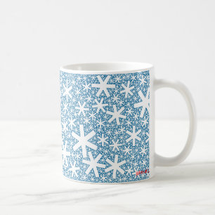 fractale sneeuwvlokken koffiemok