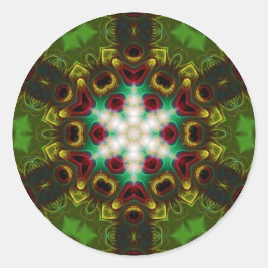 Fractale sterren #6 Sticker (Voorkant)