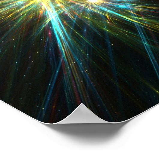 Fractale sterren - Poster (Hoek)