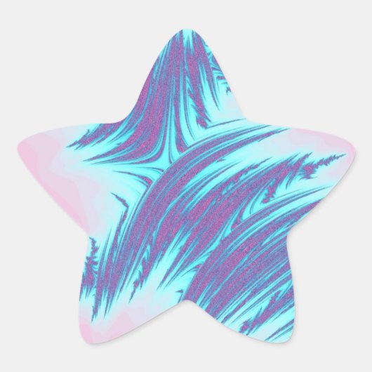 Fractale sticker - Ster (20 per vel) (Voorkant)