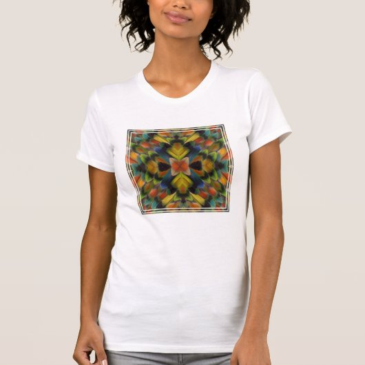 Fractale structuur van de veren van een dwergpapeg t-shirt (Voorkant)