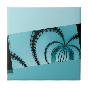 Fractale tuin azuur tegeltje