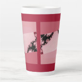 Fractale tuin crèmekleurige Latte mok (Voorkant)
