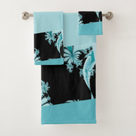 Fractale tuinlucht bad handdoek
