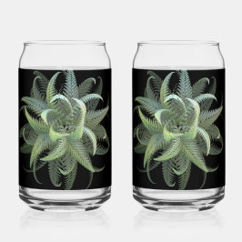 Fractale varenbloei blikvorm glas