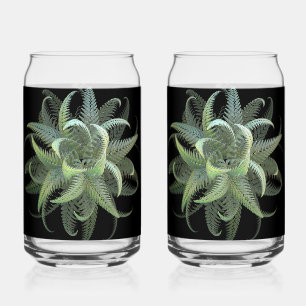 Fractale varenbloei blikvorm glas