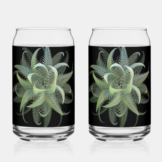 Fractale varenbloei blikvorm glas (Voorkant)