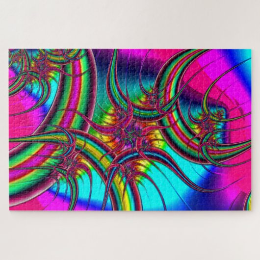 fractale veren puzzel legpuzzel (Horizontaal)