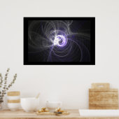 Fractale vlam: lichtcirkels poster (Keuken)