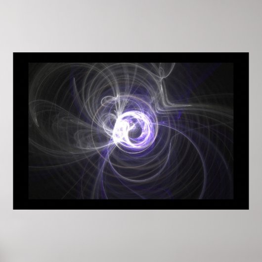 Fractale vlam: lichtcirkels poster (Voorkant)