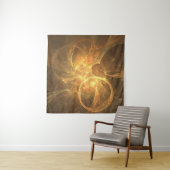 Fractale vlam ruimte energie fantasie wandkleed (In situ)