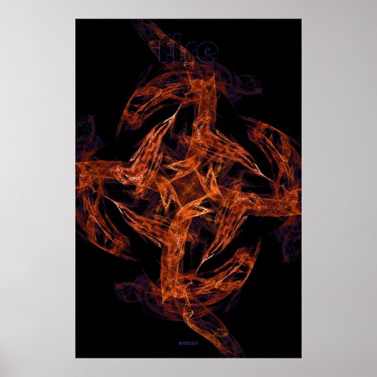 fractale vlam: vuur poster (Voorkant)