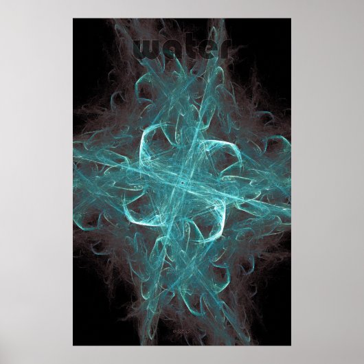 fractale vlam: water poster (Voorkant)