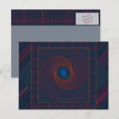 Fractale Vortex Abstracte Kunst Briefkaart (Voorkant / Achterkant)