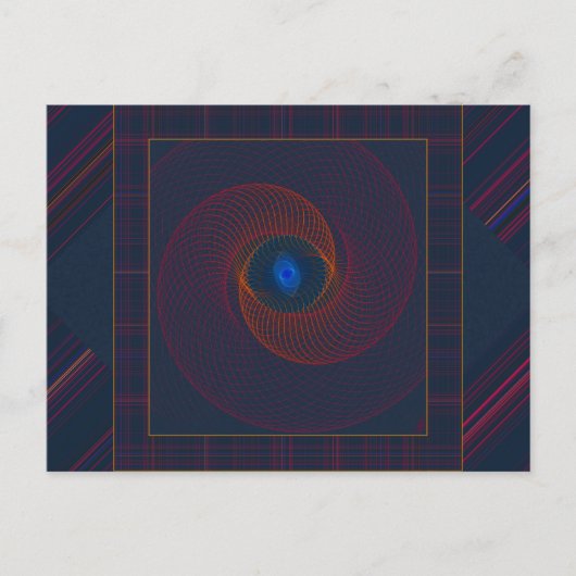 Fractale Vortex Abstracte Kunst Briefkaart (Voorkant)
