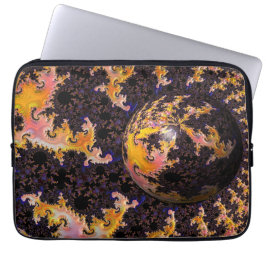 Fractale Vuurstorm Bol Laptop Sleeve