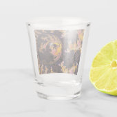 Fractale vuurstorm bol shot glas (Achterkant)