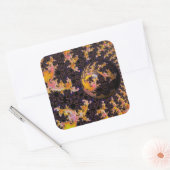 Fractale Vuurstorm Bol Vierkante Sticker (Envelop)