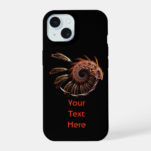 Fractale Vuurvogel iPhone 15 Case (Achterkant)