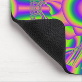 Fractale warp paars groen psychedelisch muismat (Hoek)
