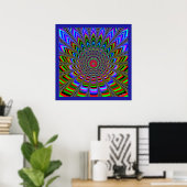 fractale waterlelie poster (Thuiskantoor)