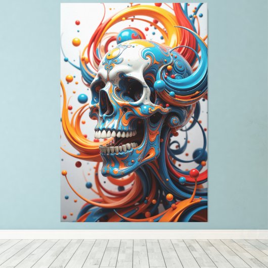 Fractale wedergeboorte canvas afdruk (Insitu (Houten vloer))