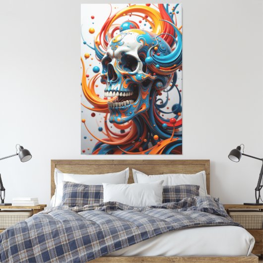 Fractale wedergeboorte canvas afdruk (Insitu (Slaapkamer))