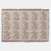 Fractale wervelolifant - bruin en taupe deken (Voorkant)