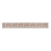 Fractale wervelolifant - bruin en taupe grosgrain lint (Voorkant)