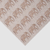 Fractale wervelolifant - bruin en taupe tissuepapier (Detail)