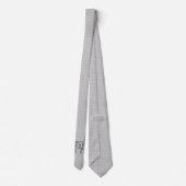 Fractale wervelolifant - grijs, zwart en wit stropdas (Achterkant)