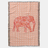 Fractale wervelolifant, koraal sinaasappel en perz deken (Voorkant Verticaal)