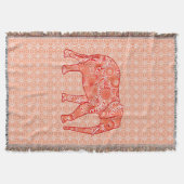 Fractale wervelolifant, koraal sinaasappel en perz deken (Voorkant)