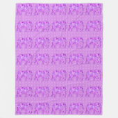 Fractale wervelolifant - paars en orchidee fleece deken (Voorkant)
