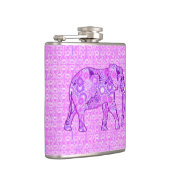 Fractale wervelolifant - paars en orchidee heupfles (Rechts)