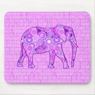 Fractale wervelolifant - paars en orchidee muismat