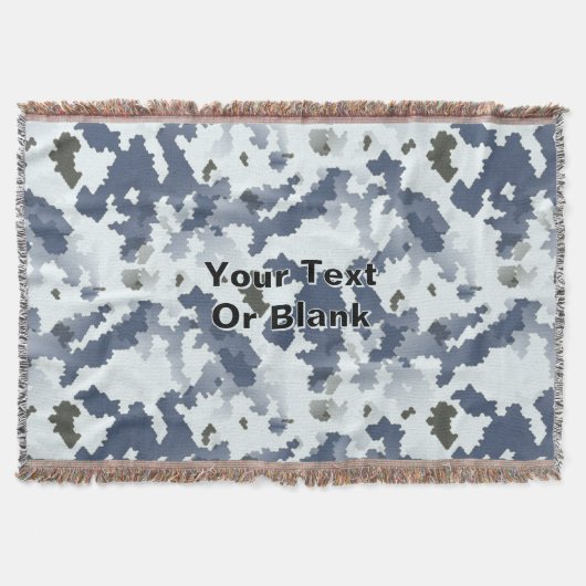 Fractale wintercamouflage deken (Voorkant)