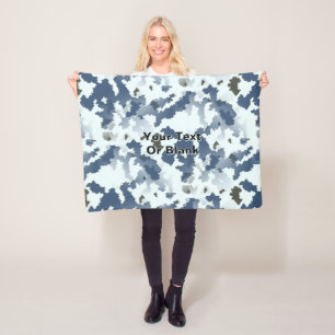 Fractale Wintercamouflage Fleece Deken
