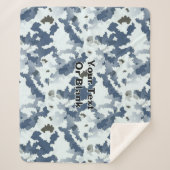 Fractale wintercamouflage sherpa deken (Voorkant)