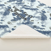 Fractale wintercamouflage sherpa deken (3/4)