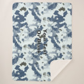 Fractale wintercamouflage sherpa deken (Voorkant)