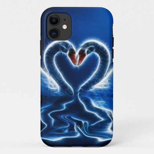 Fractale zwanen op het meer Case-Mate iPhone case (Achterkant)