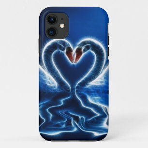 Fractale zwanen op het meer Case-Mate iPhone case